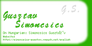 gusztav simoncsics business card